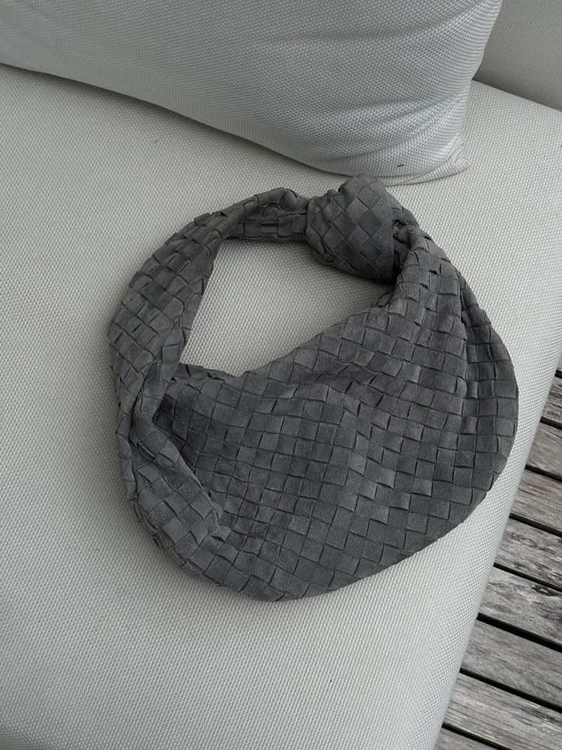 Mittelgroße Gewebte Tasche aus Wildleder