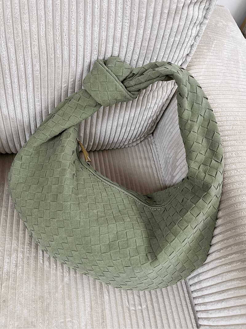Mittelgroße Gewebte Tasche aus Wildleder