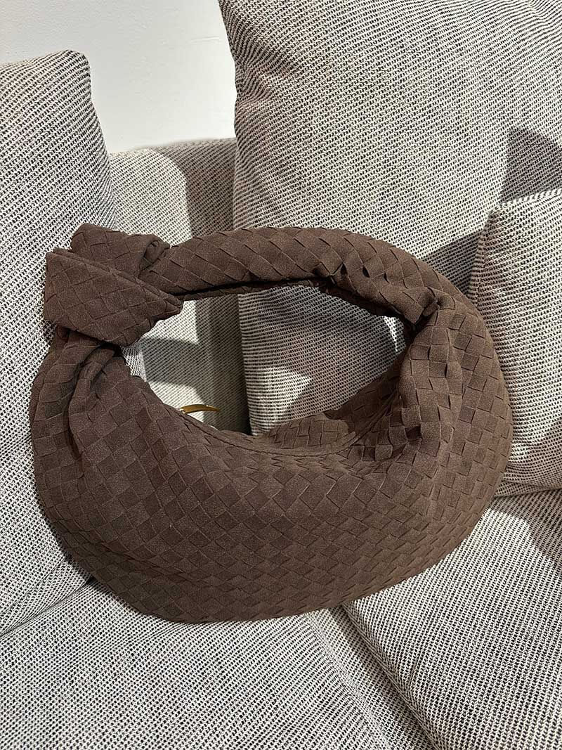 Mittelgroße Gewebte Tasche aus Wildleder