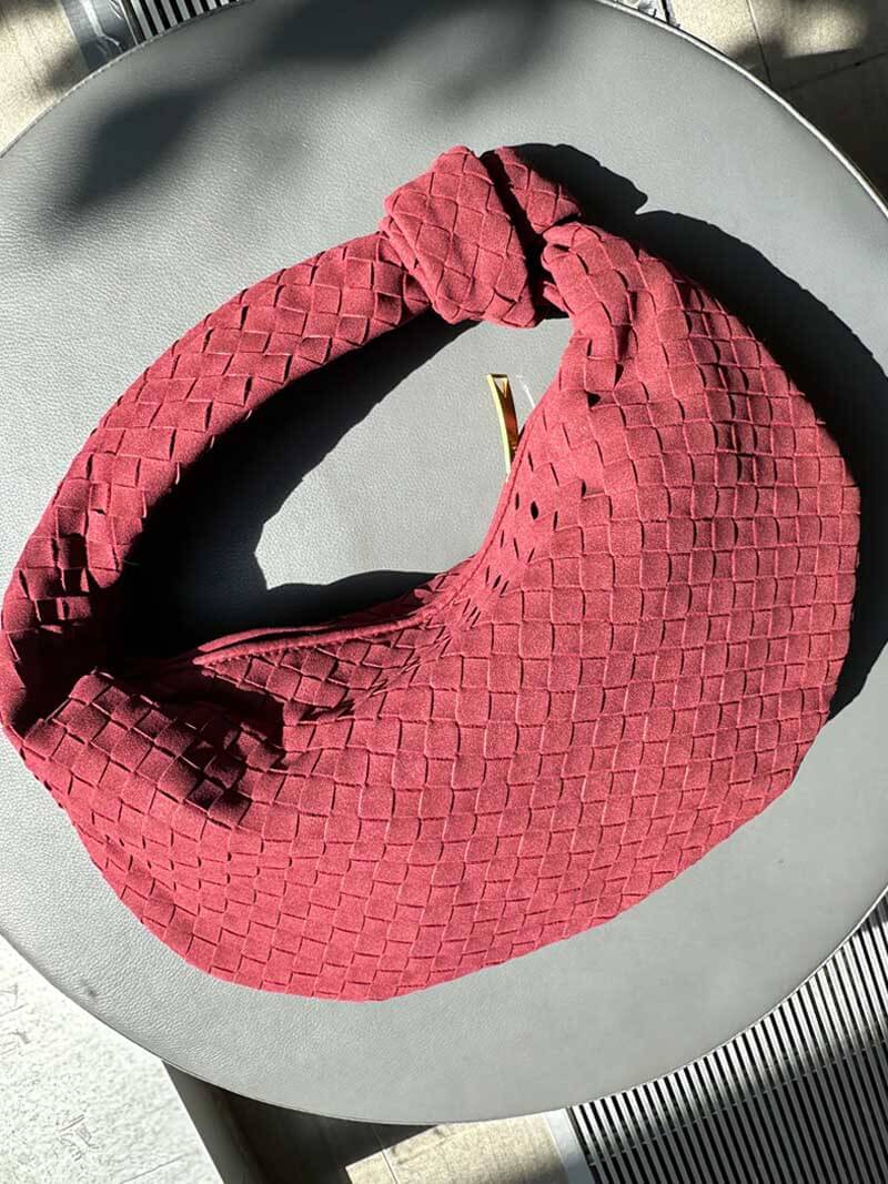 Mittelgroße Gewebte Tasche aus Wildleder