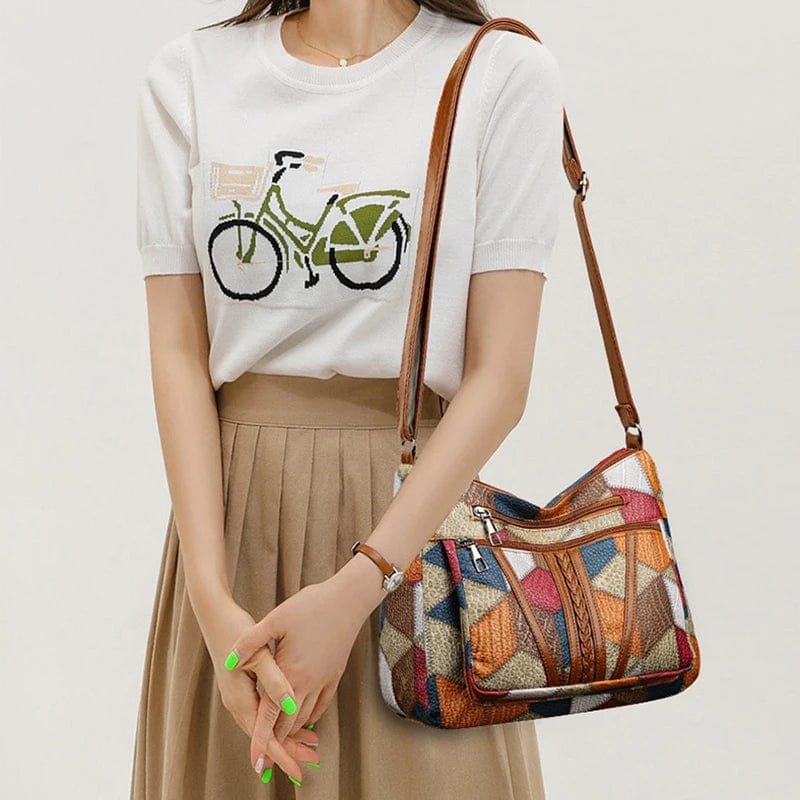 Amelie | Mosaik-Ledertasche