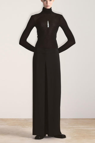 Reguläre Hose mit Wickeloptik und geradem Bein