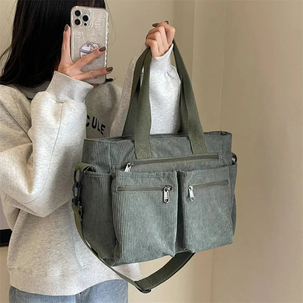Ella | Elegante Cord-Tragetasche