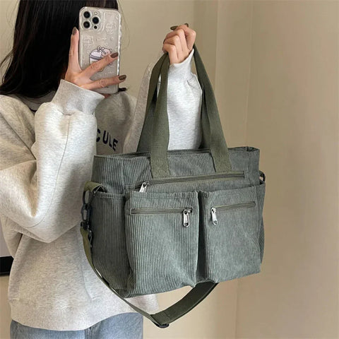 Ella | Elegante Cord-Tragetasche