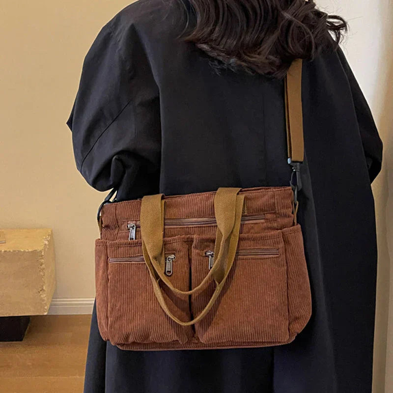 Ella | Elegante Cord-Tragetasche