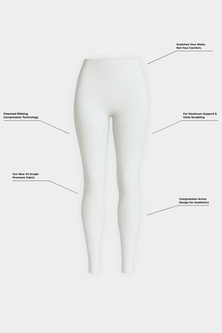 Ruben | SculptV2 Rippen-Kontur-Legging - Steingrau