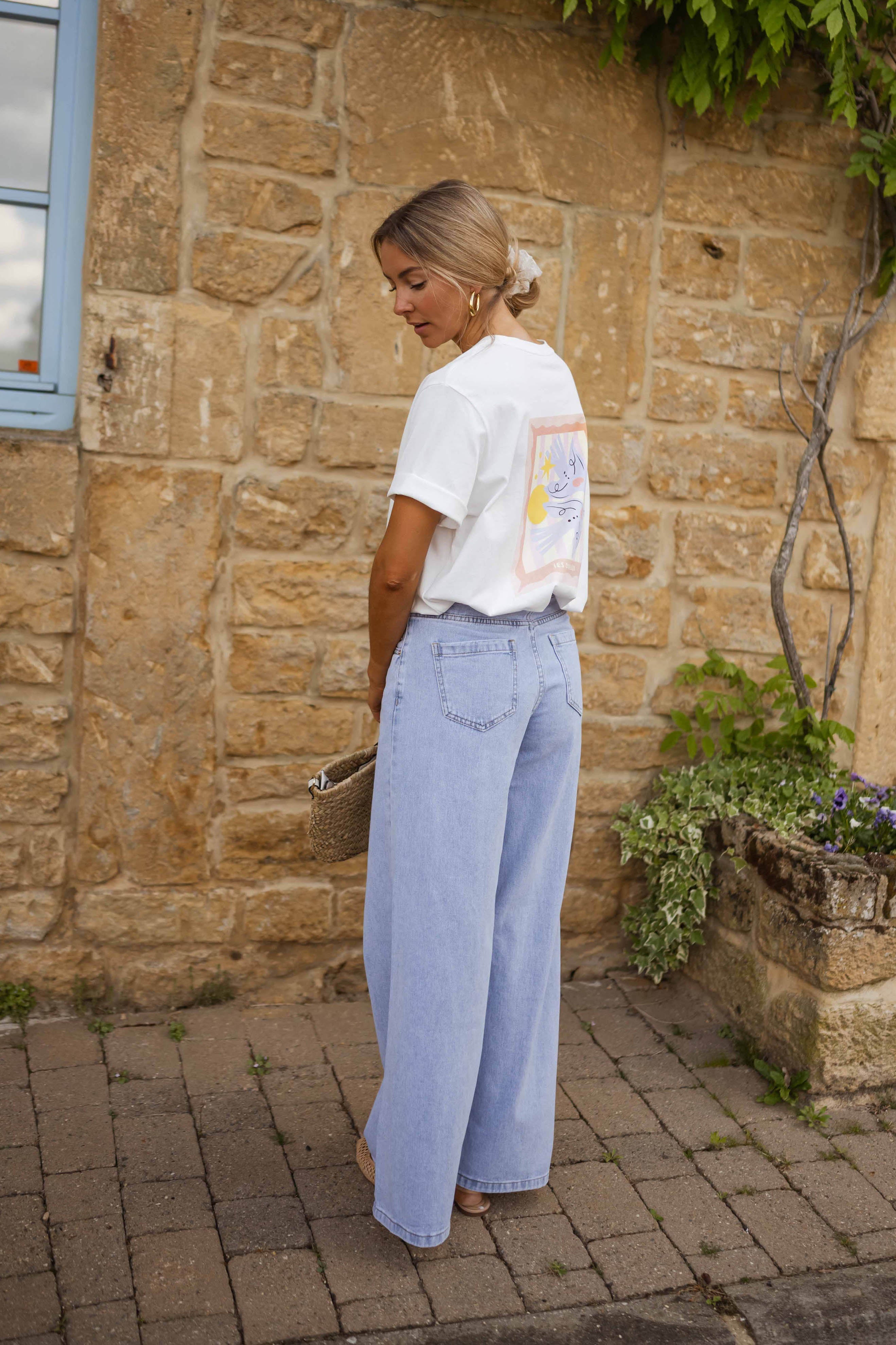 Reuben | T-Shirt Vogel - ecru