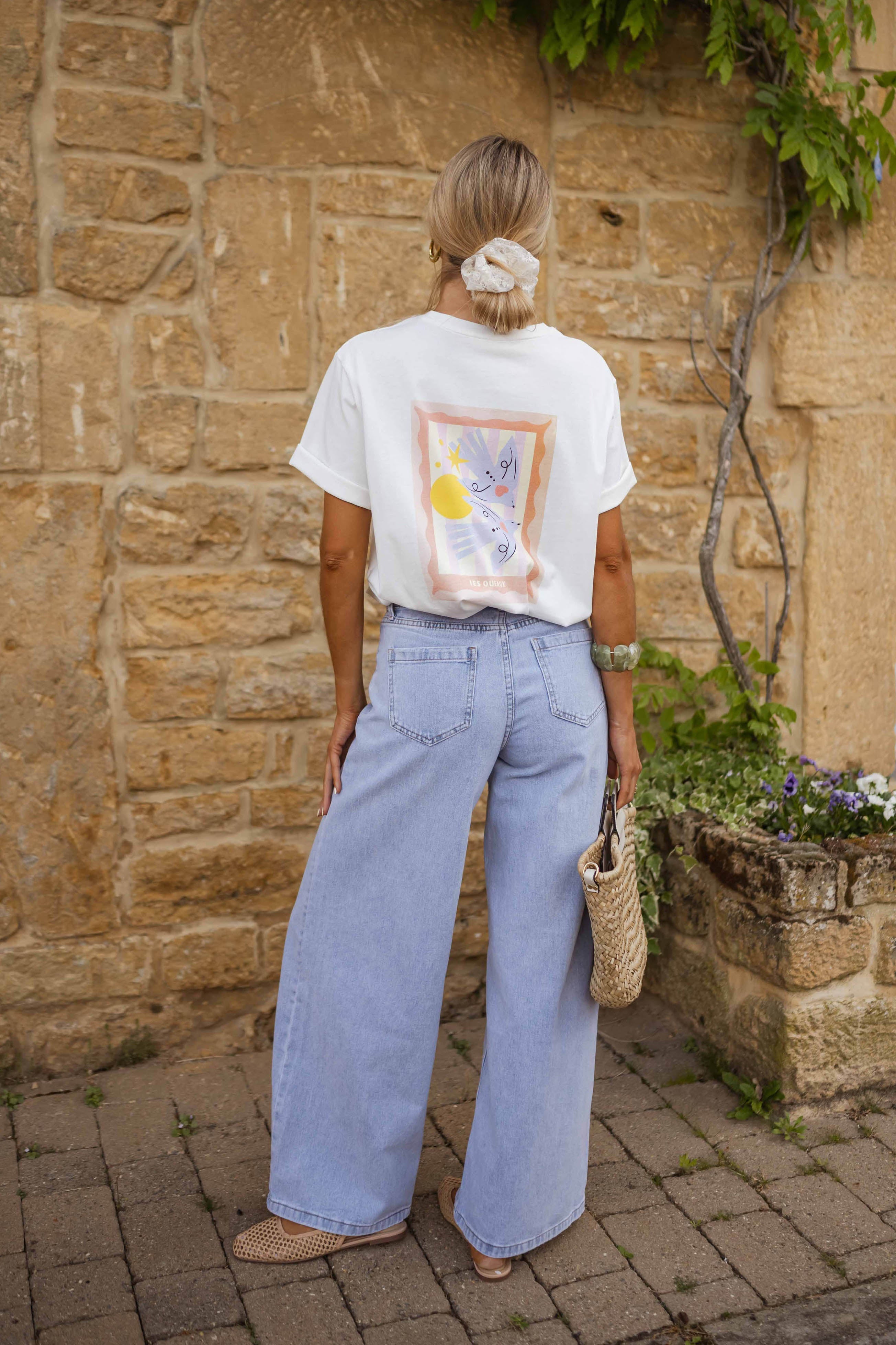 Reuben | T-Shirt Vogel - ecru