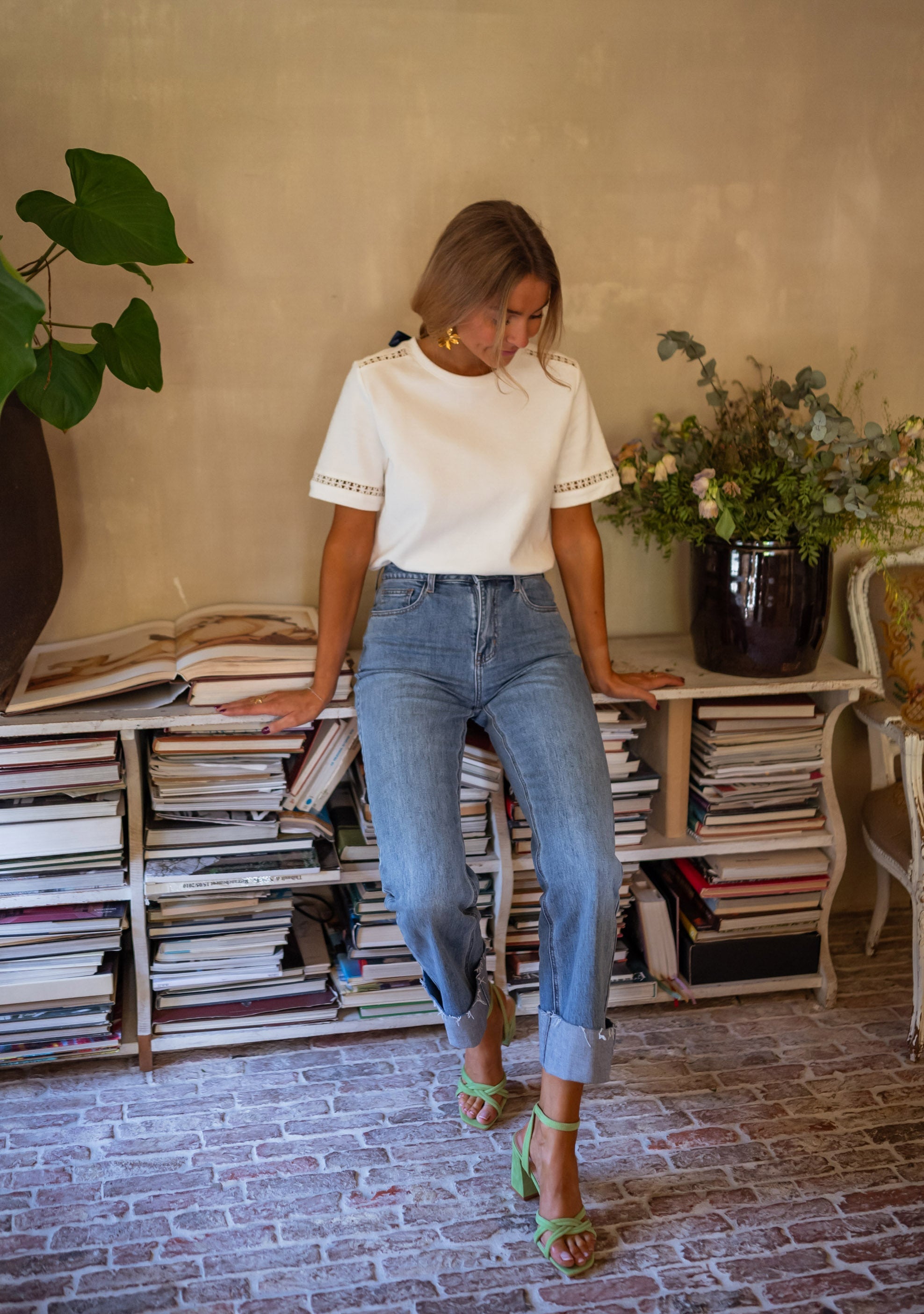 Ophelia | Baumwollbluse mit Stickdetails