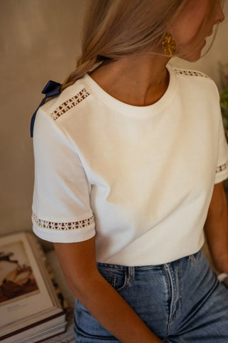 Ophelia | Baumwollbluse mit Stickdetails