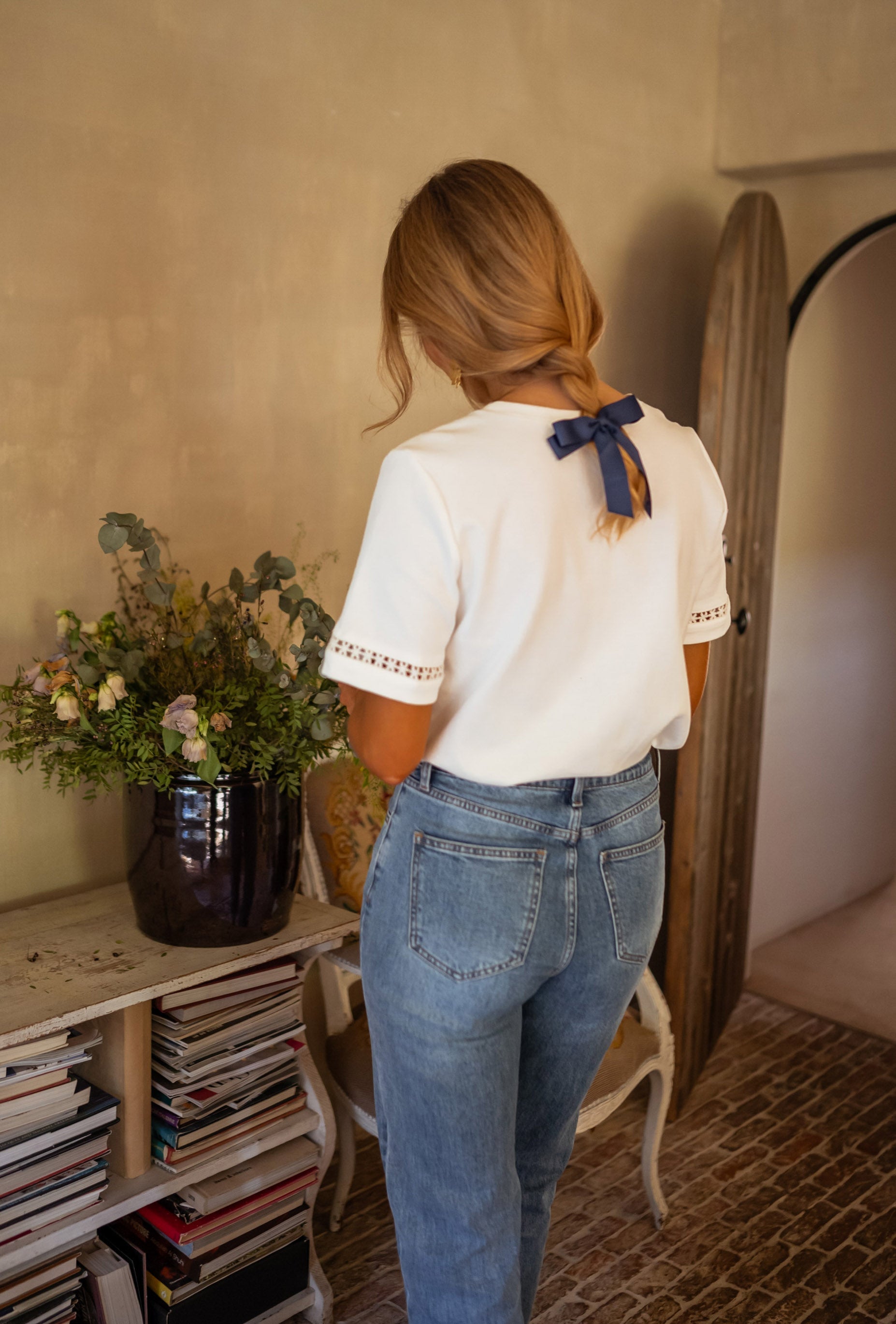 Ophelia | Baumwollbluse mit Stickdetails