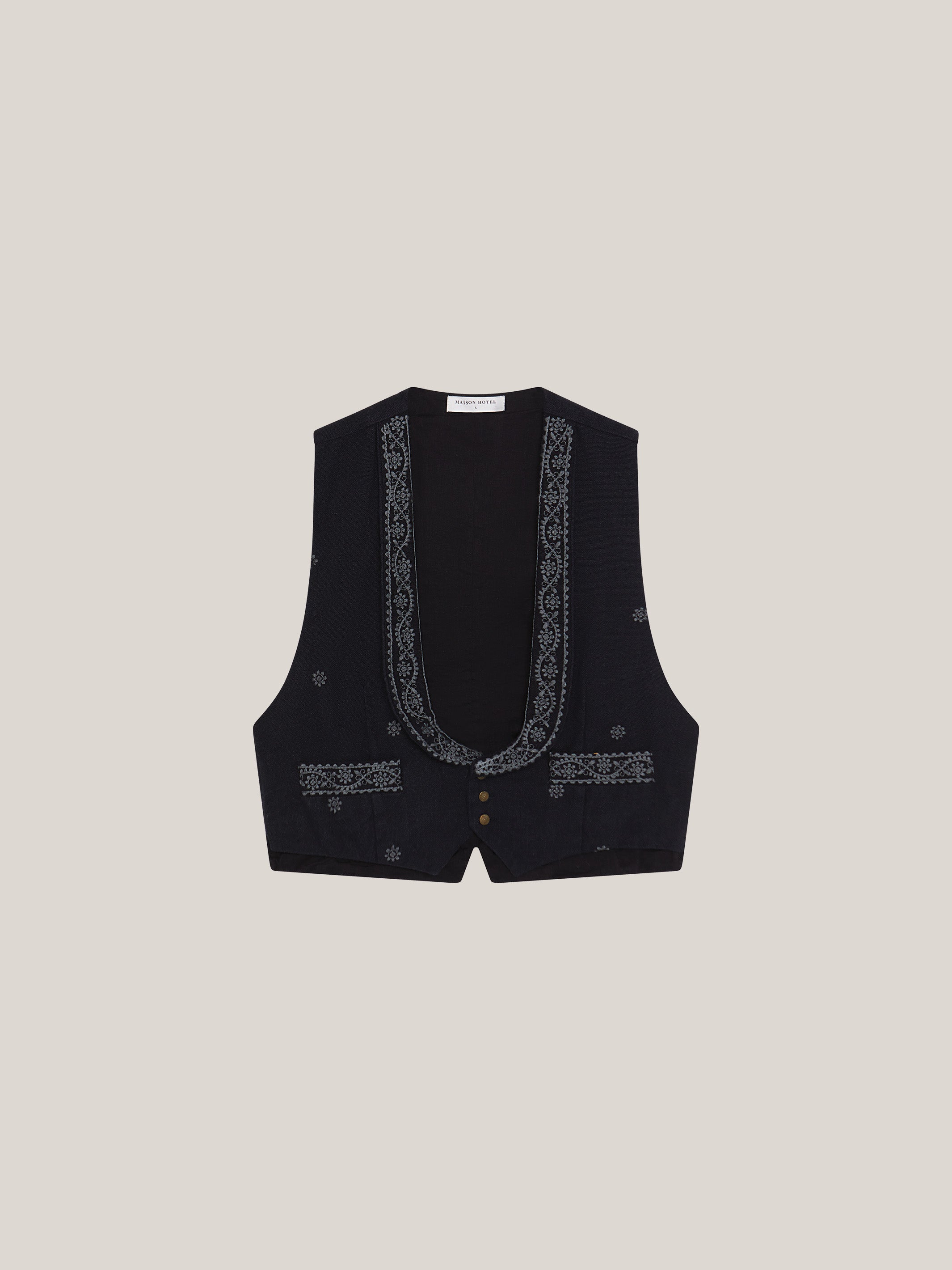 Sam | Weste Damen Schwarz - Charro Weste für Fashion Trends