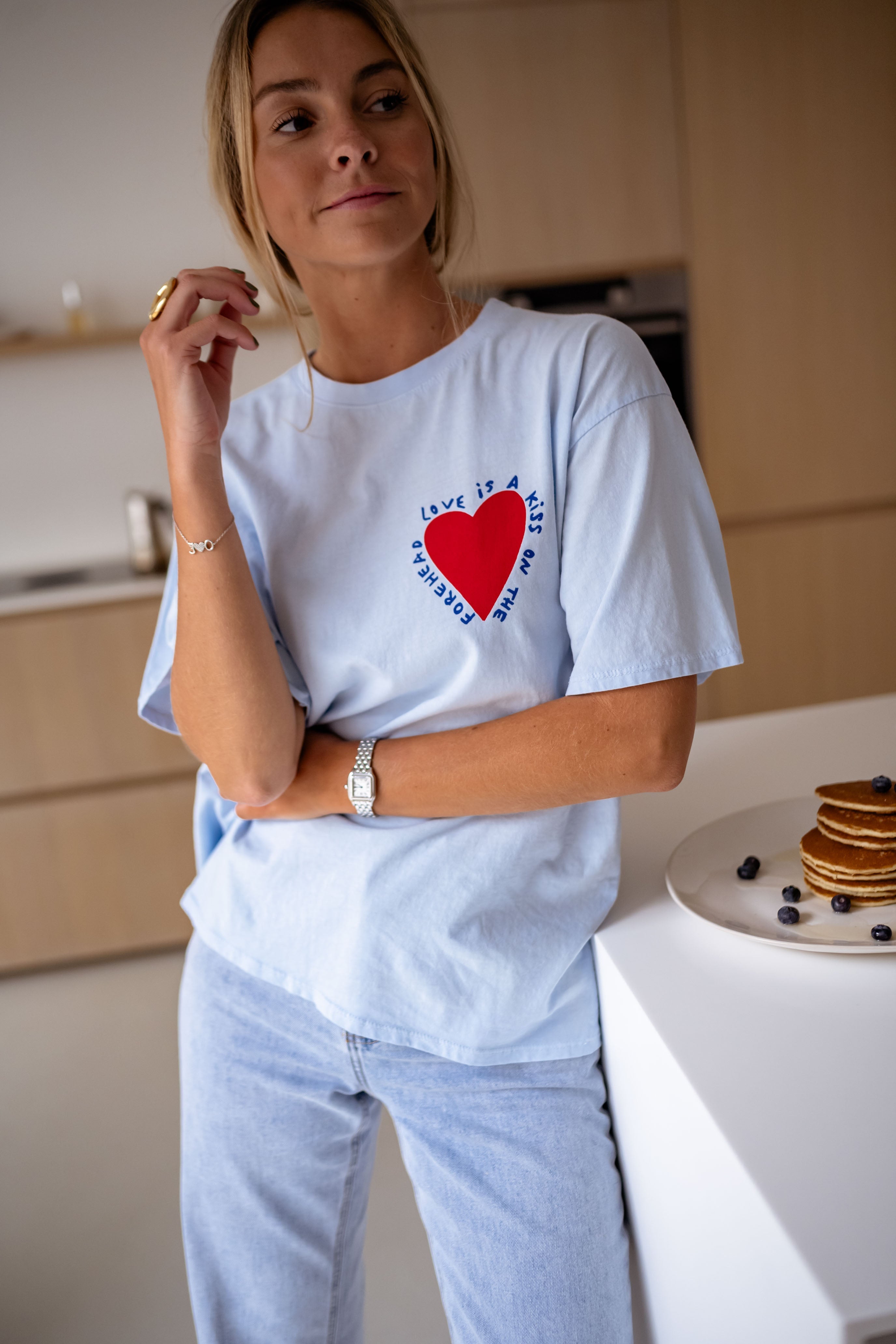 Jewel | T-Shirt Mona - himmelblau