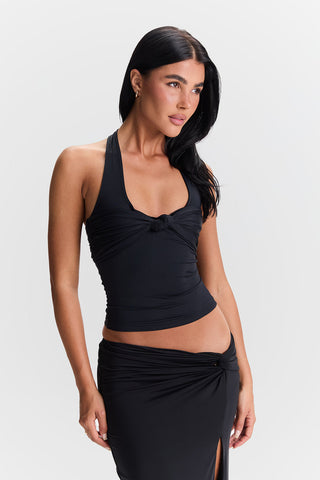 Blair | Twist-Neckholder-Top-schwarz