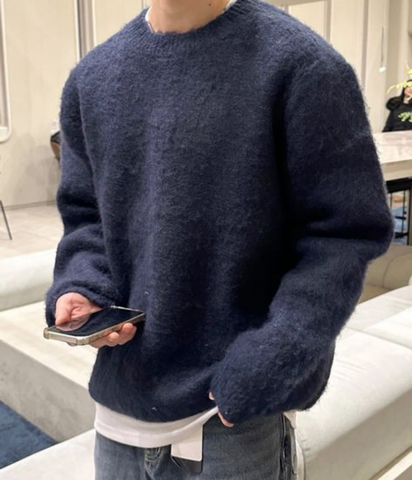 Moritz | Strickpullover aus strukturierter Wolle