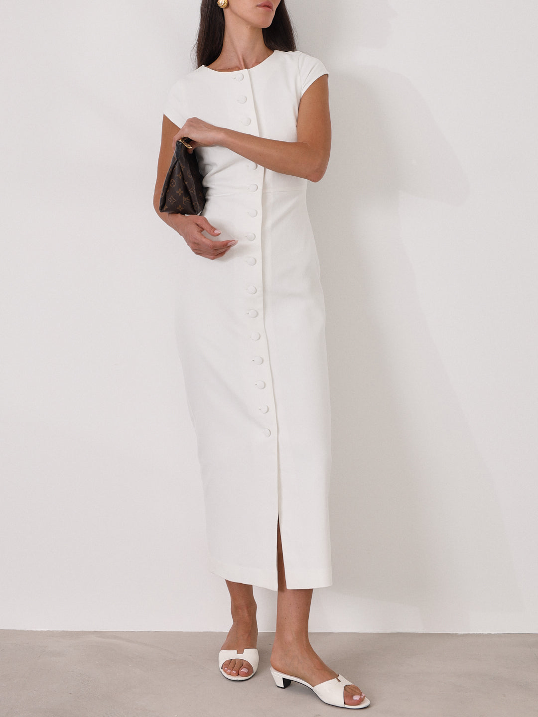 Romana | Zeitloses Midikleid mit Knopfleiste