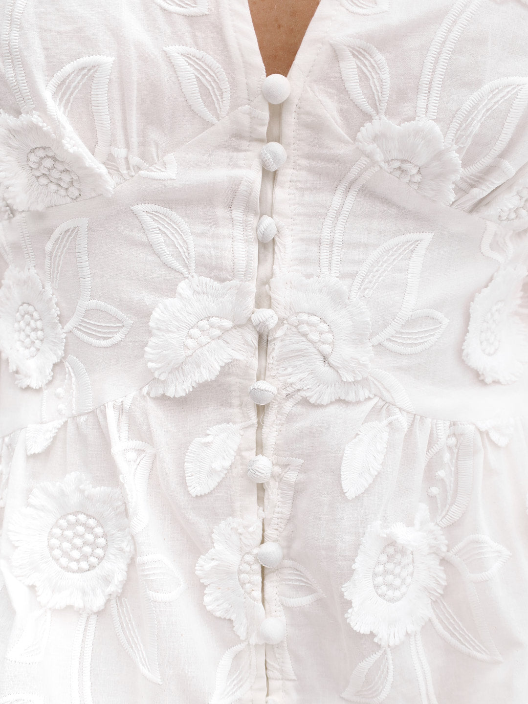 Isabella | Elegantes Baumwollkleid mit Stickerei