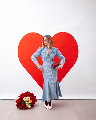 Valentina | Langes Jeanskleid