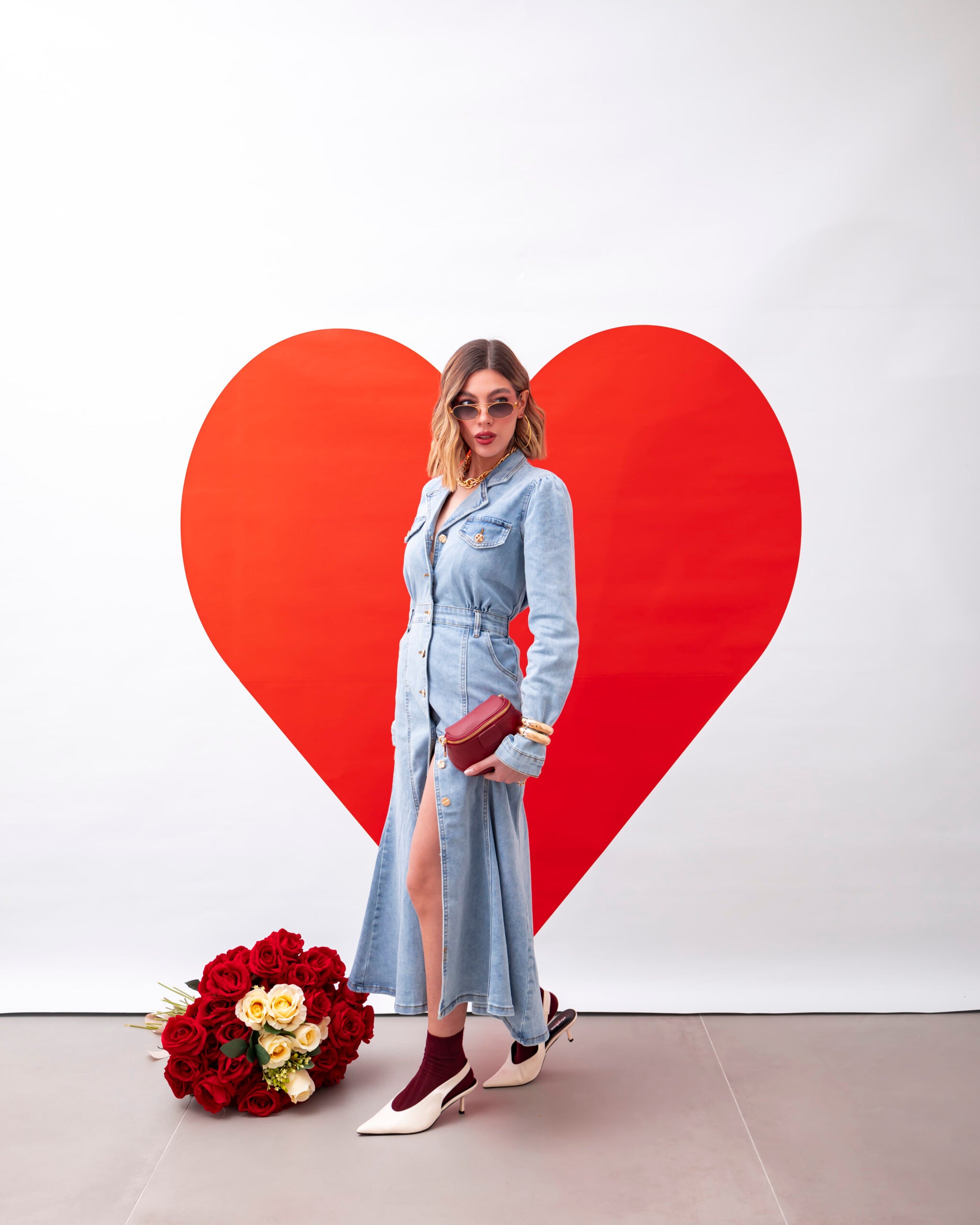 Valentina | Langes Jeanskleid