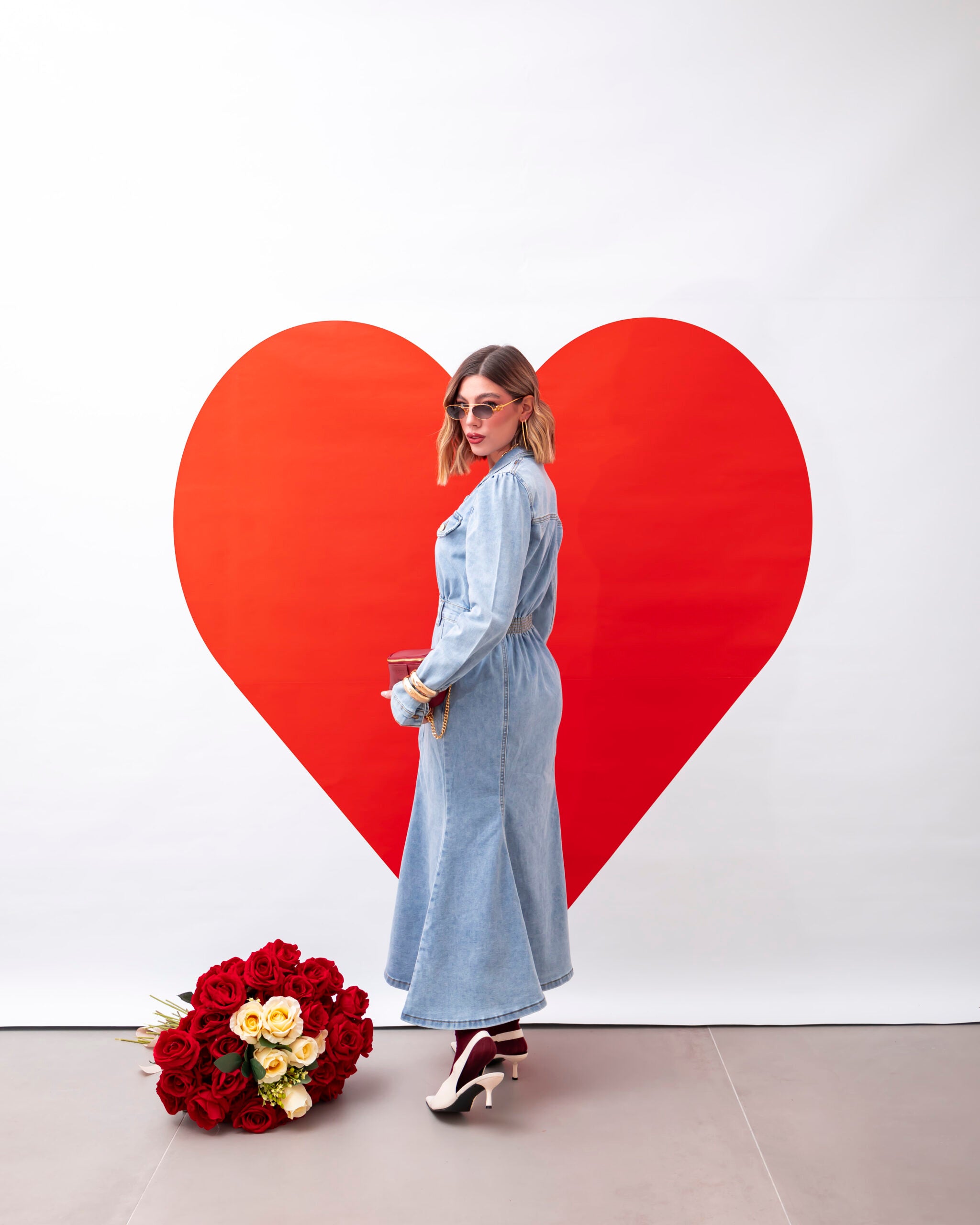 Valentina | Langes Jeanskleid