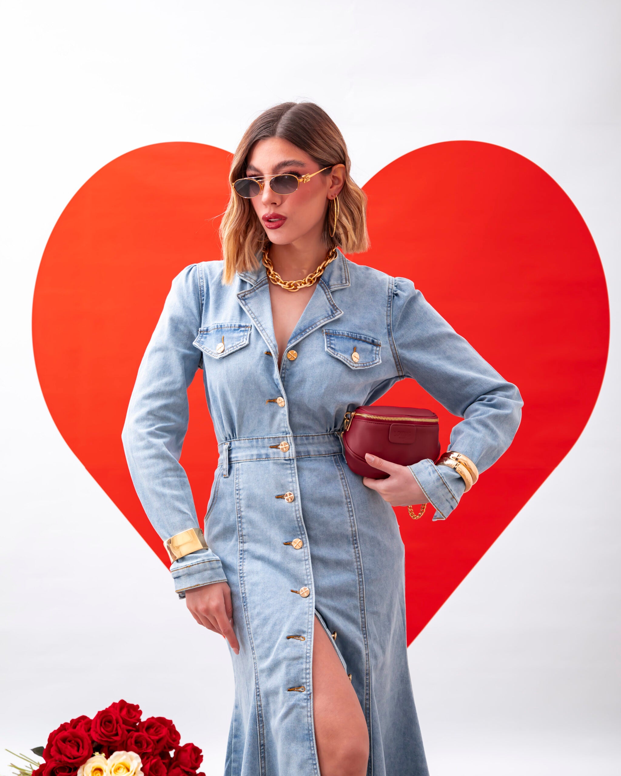 Valentina | Langes Jeanskleid