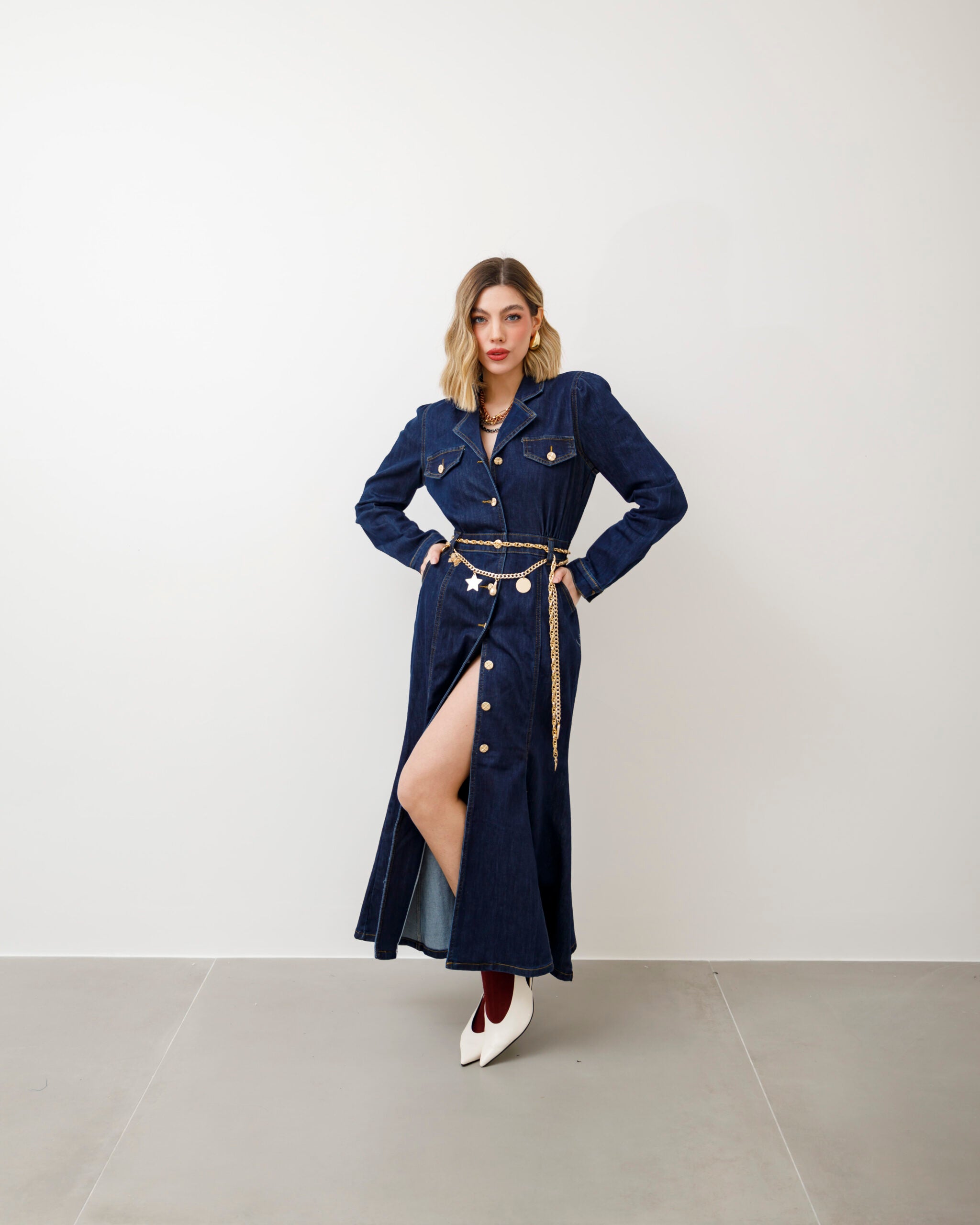 Valentina | Langes Jeanskleid