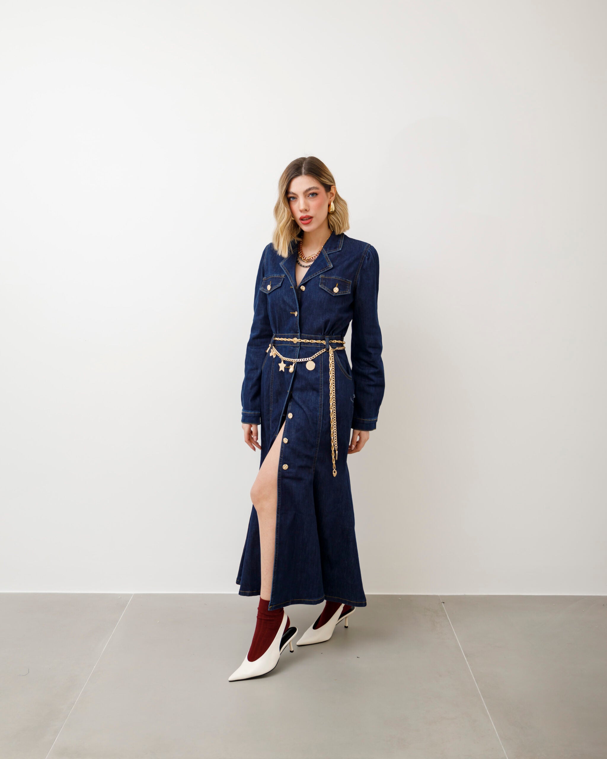 Valentina | Langes Jeanskleid