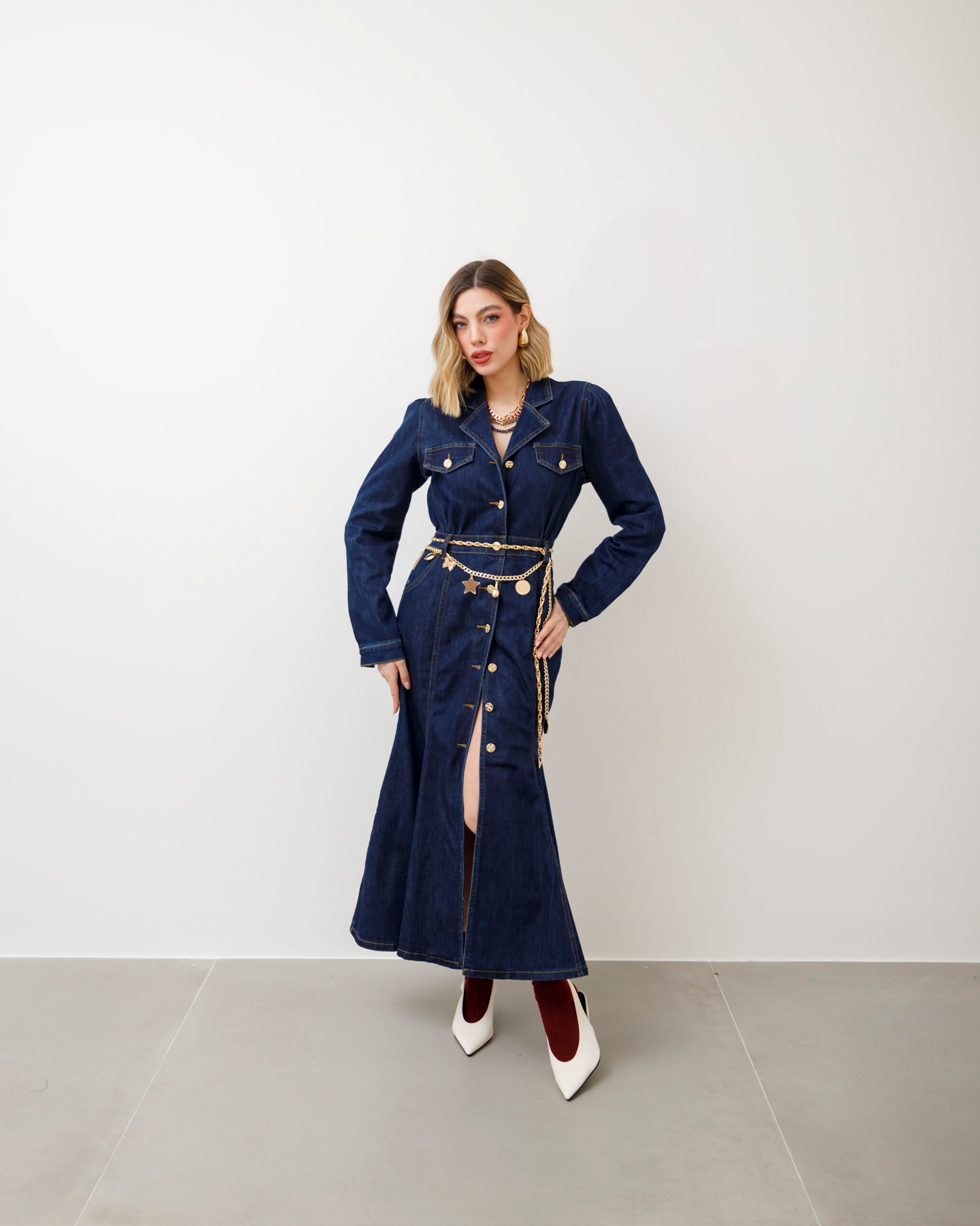 Valentina | Langes Jeanskleid