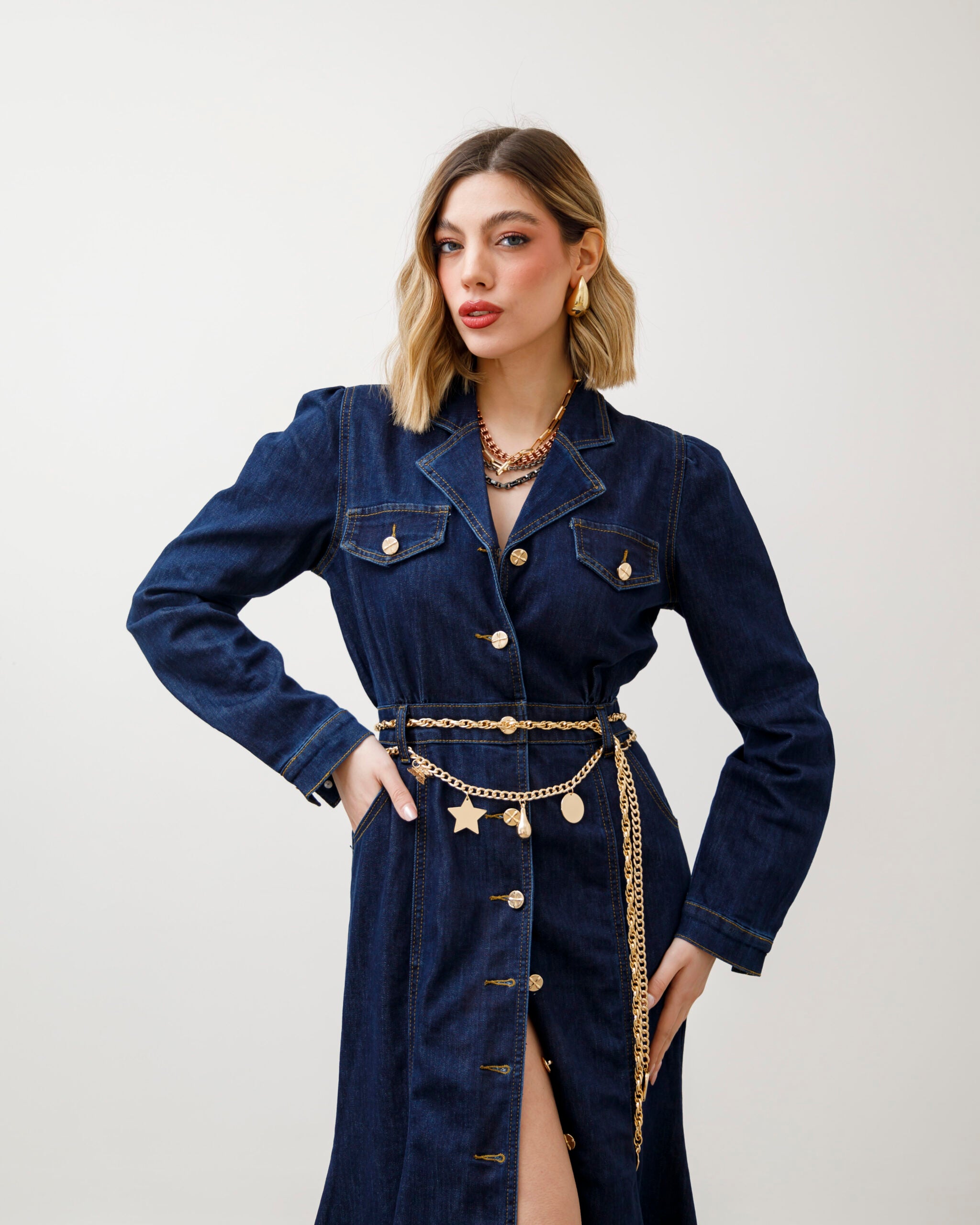 Valentina | Langes Jeanskleid