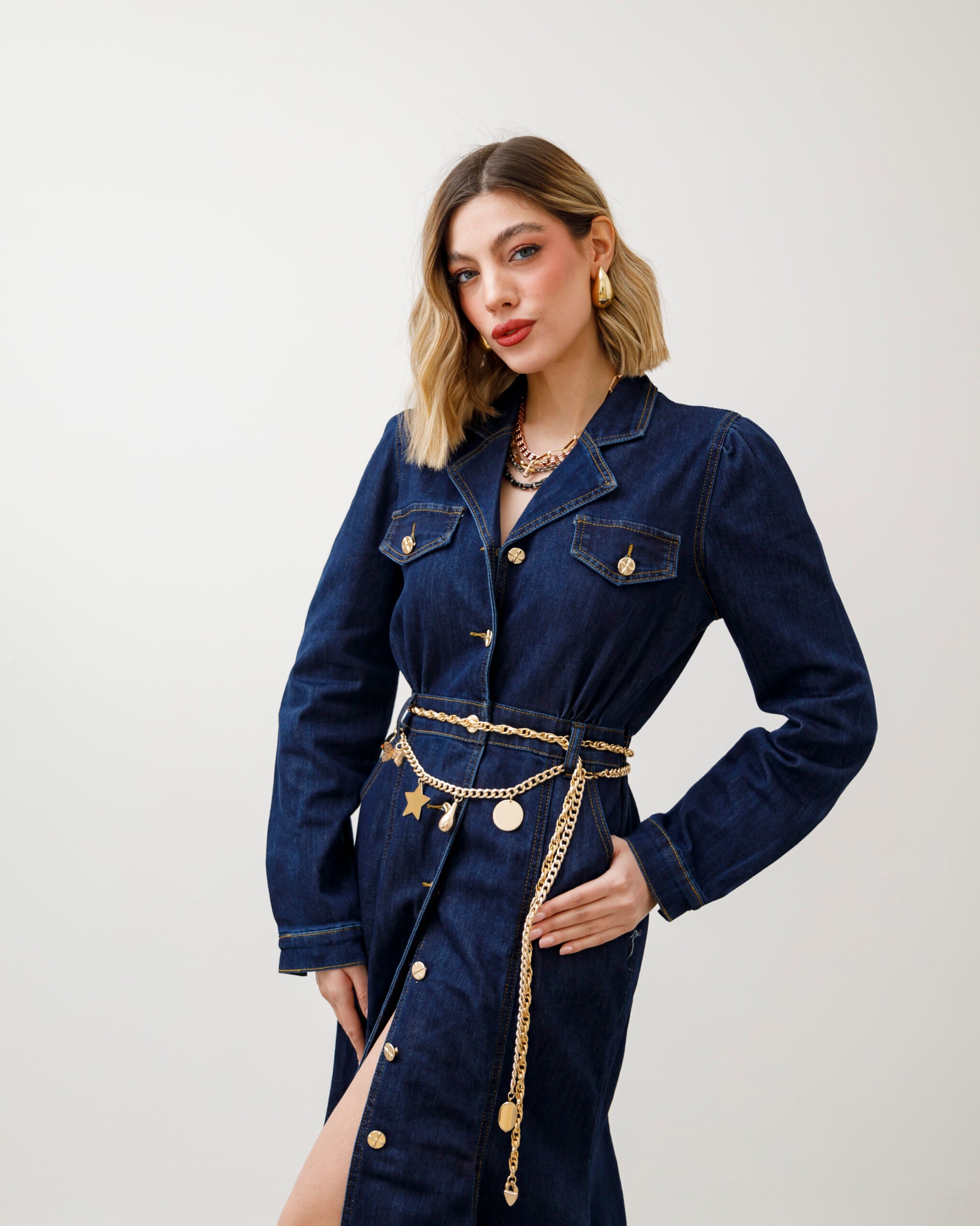 Valentina | Langes Jeanskleid