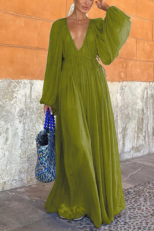 Mirella | Luftiges Chiffon-Maxikleid