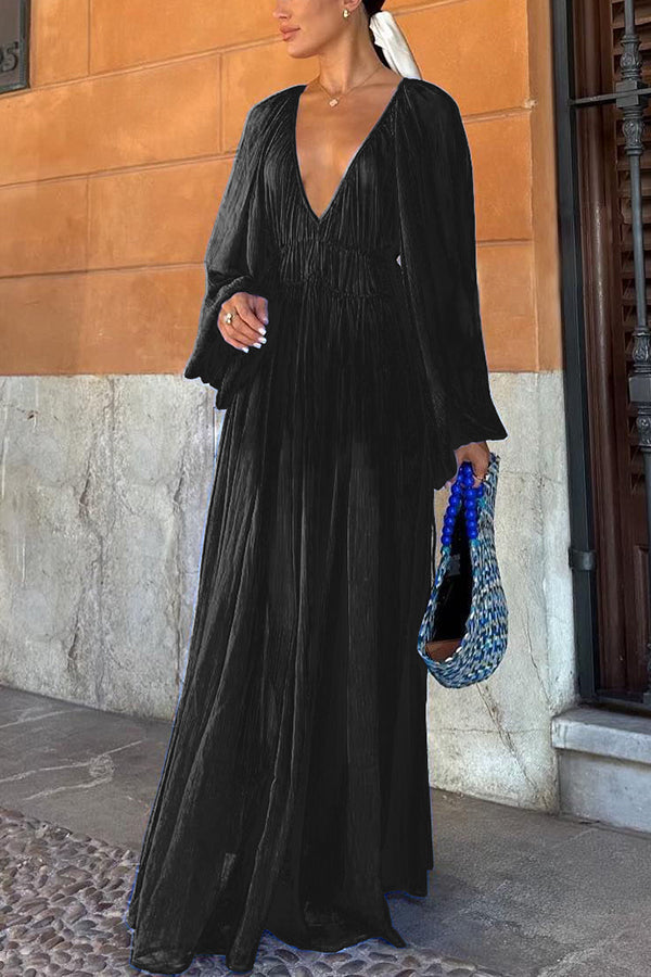 Mirella | Luftiges Chiffon-Maxikleid