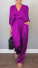 Cassidy | Damen V-Ausschnitt Bequemer Satin-Anzug Kauf 2 Sets Kostenloser Versand