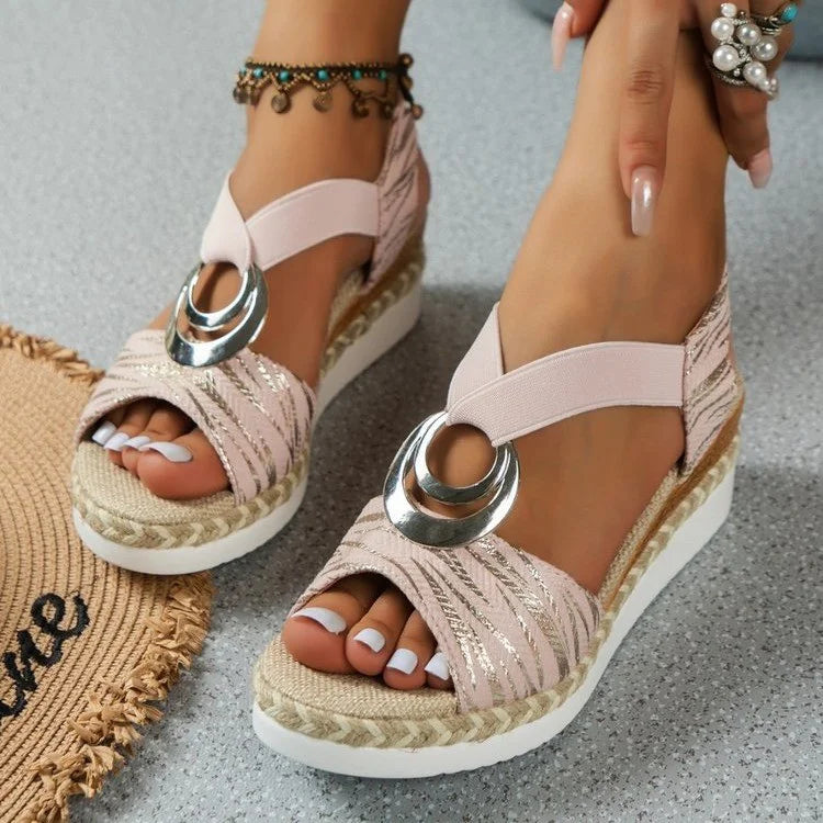 Brooks | Damen Ledersandalen mit Plateauabsatz