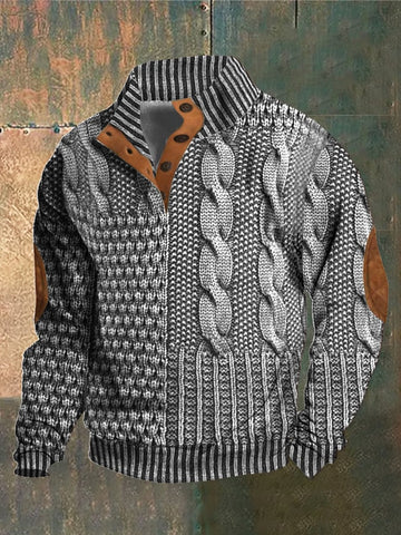 DAAN | KLASSISCHER KNOPF-OBEN KABEL-PULLOVER
