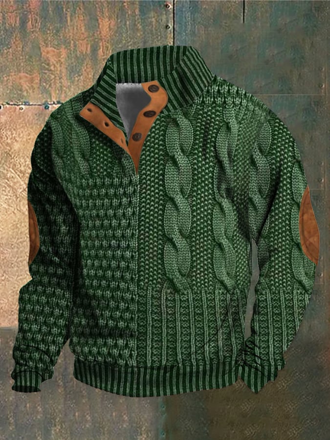DAAN | KLASSISCHER KNOPF-OBEN KABEL-PULLOVER