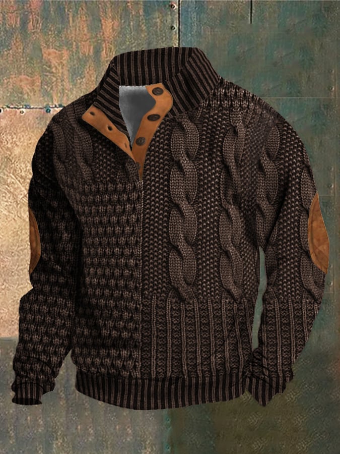 DAAN | KLASSISCHER KNOPF-OBEN KABEL-PULLOVER