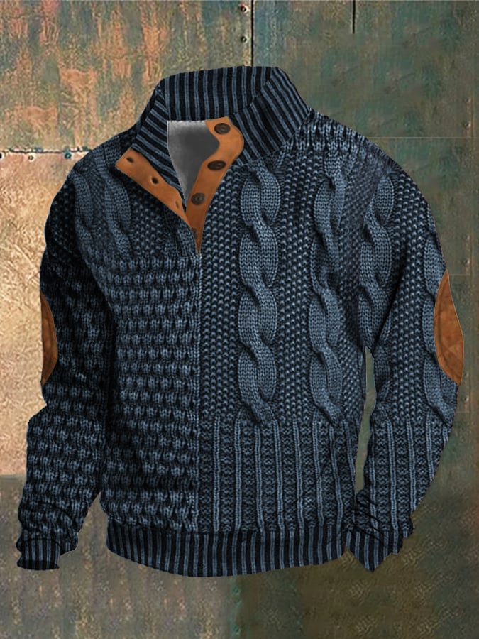 DAAN | KLASSISCHER KNOPF-OBEN KABEL-PULLOVER