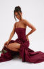 Angela | Maxikleid - Burgunderrot