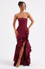 Angela | Maxikleid - Burgunderrot