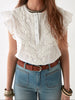 Ashanti | Chikan Bianco Bluse