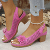 Dallas | Tagesangebot  Damen-Blumenblockabsatz-Sandalen