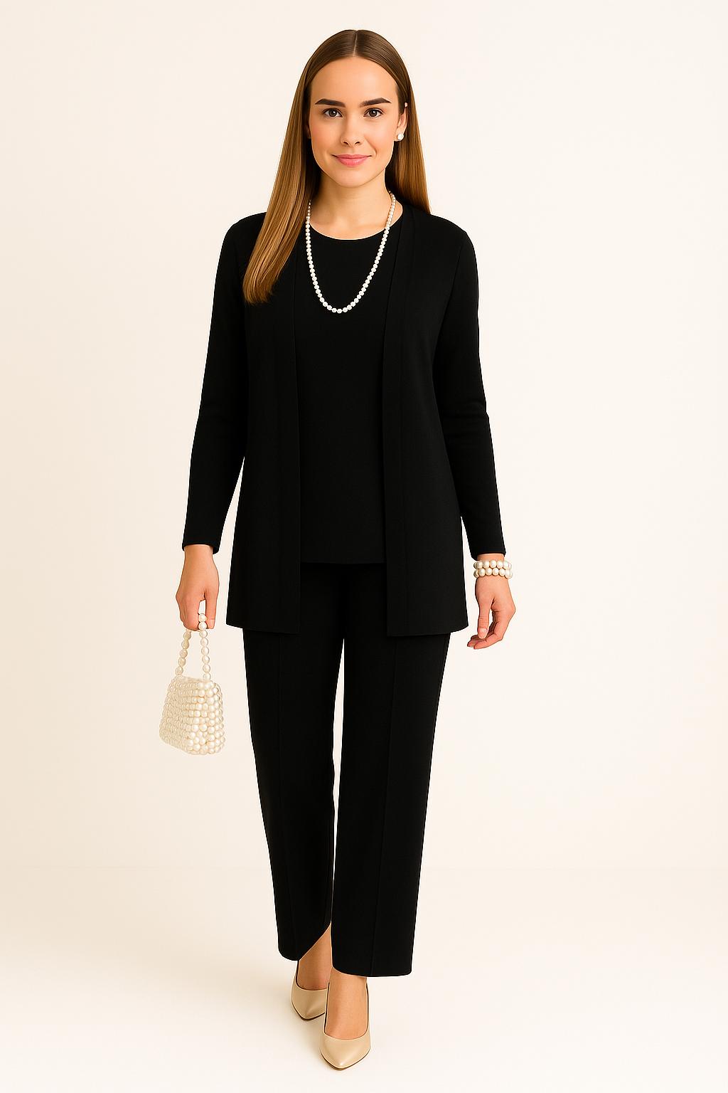 Karolina | Cardigan Damen Komplett Set - Cardigan und Hose Set Damen