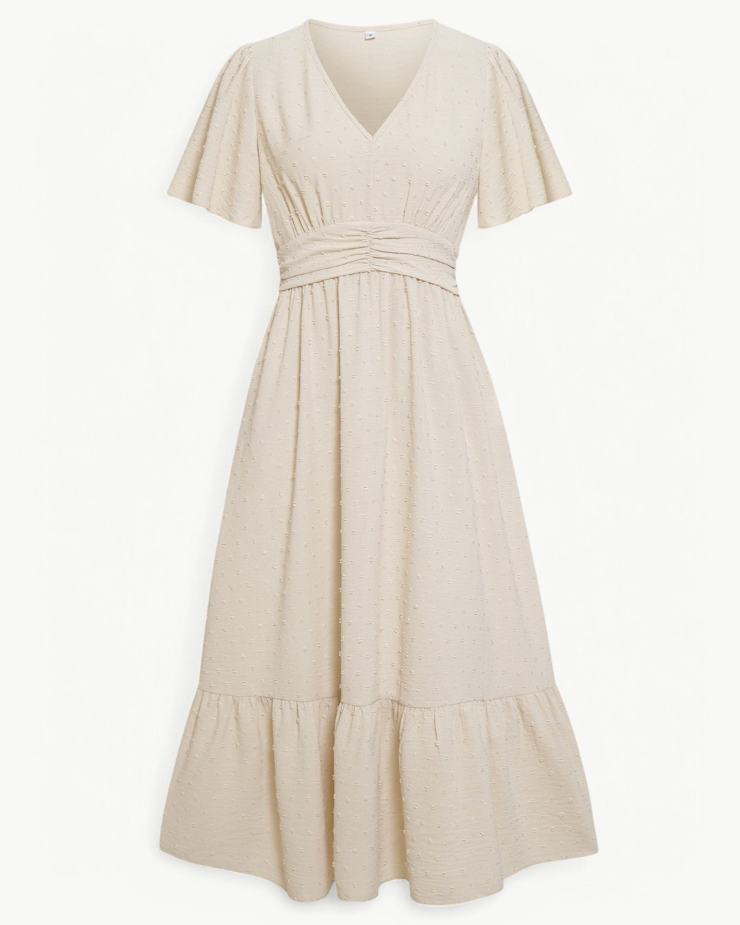 Sarah | Elegantes Kleid mit V-Ausschnitt und kurzen Ärmeln