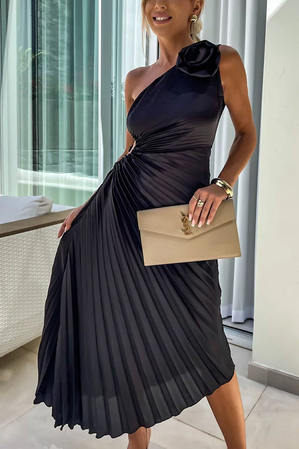 Amalia | Elegantes One-Shoulder-Satinkleid