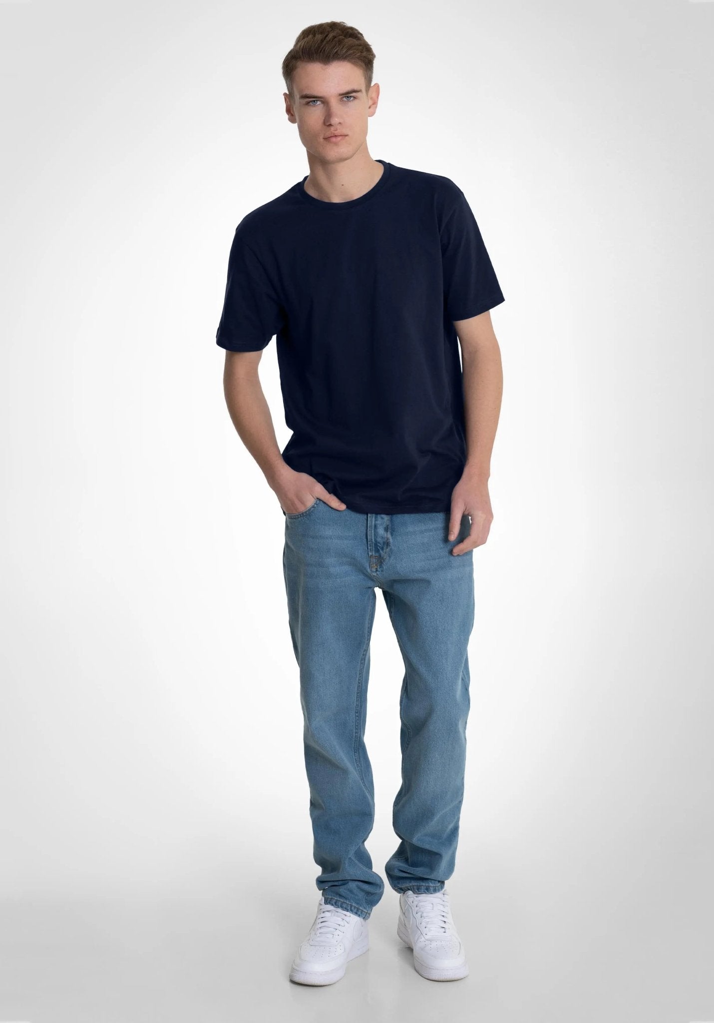 Carlo | Basic Regular Fit T-Shirt - Schieferblau