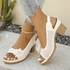 Dallas | Tagesangebot  Damen-Blumenblockabsatz-Sandalen