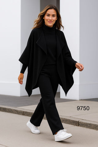 Mila325IB | Elegante Cardigan Damen - Komplett-Set Cardigan Hose für Business Casual