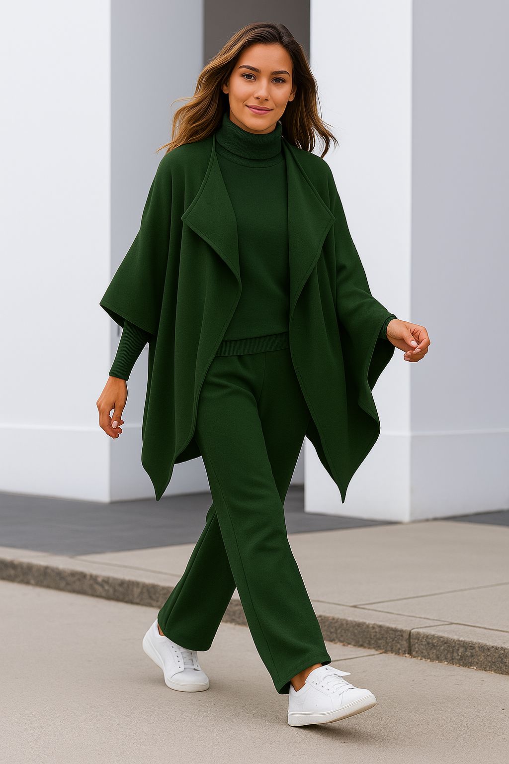 Mila325IB | Elegante Cardigan Damen - Komplett-Set Cardigan Hose für Business Casual