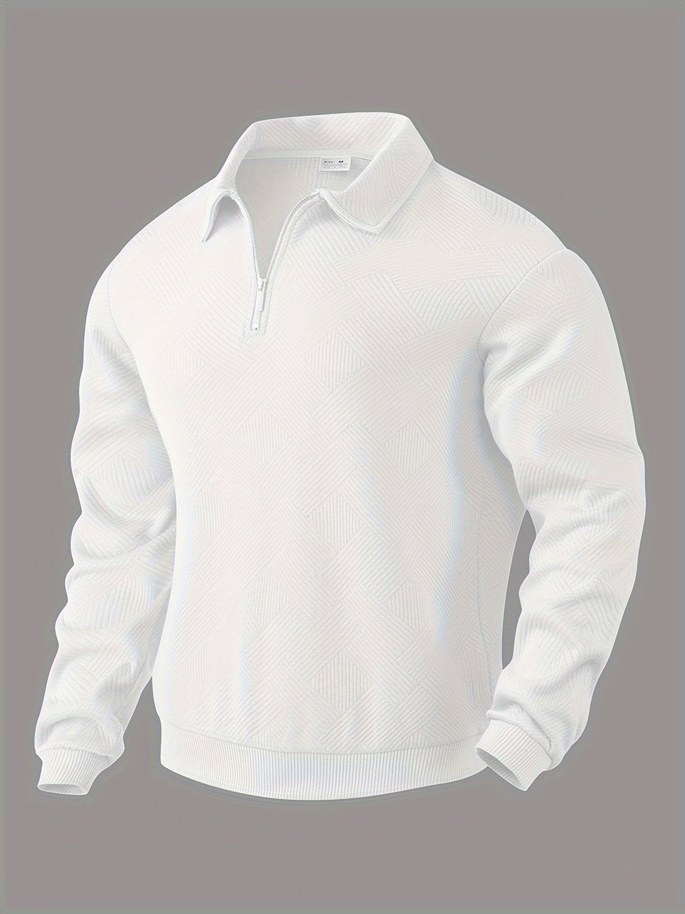Oskar | Vintage Zip-Up Pullover mit auffälligem geometrischen Muster